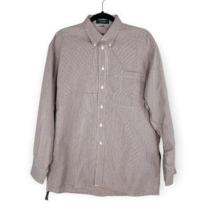 Hunt Club Brown Checker Button Down Shirt